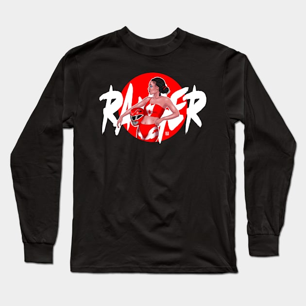 the Red Ranger Long Sleeve T-Shirt by Mike-EL